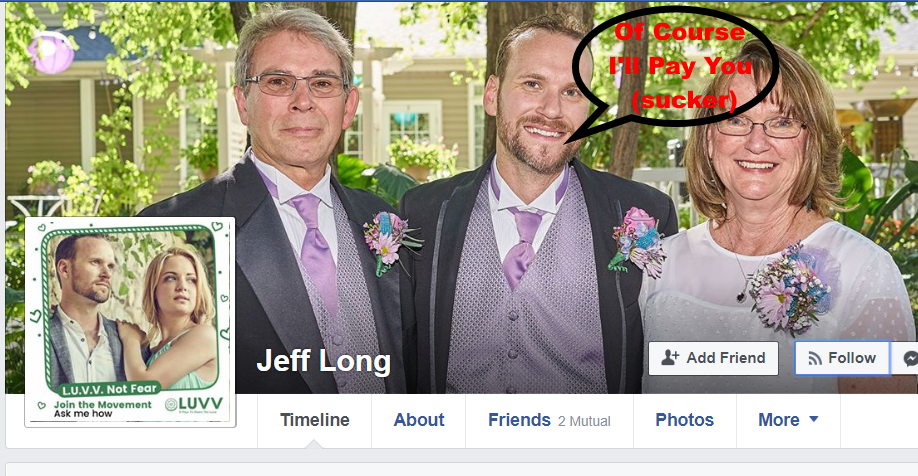 Jeff Long – Beware Of This Scammer.