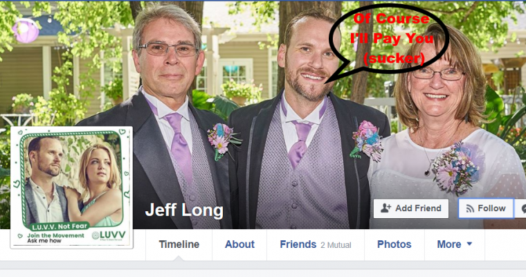 Jeff Long – Beware Of This Scammer.